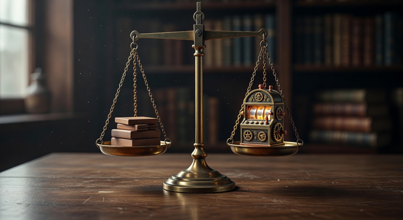 Balance scales indicating responsible play